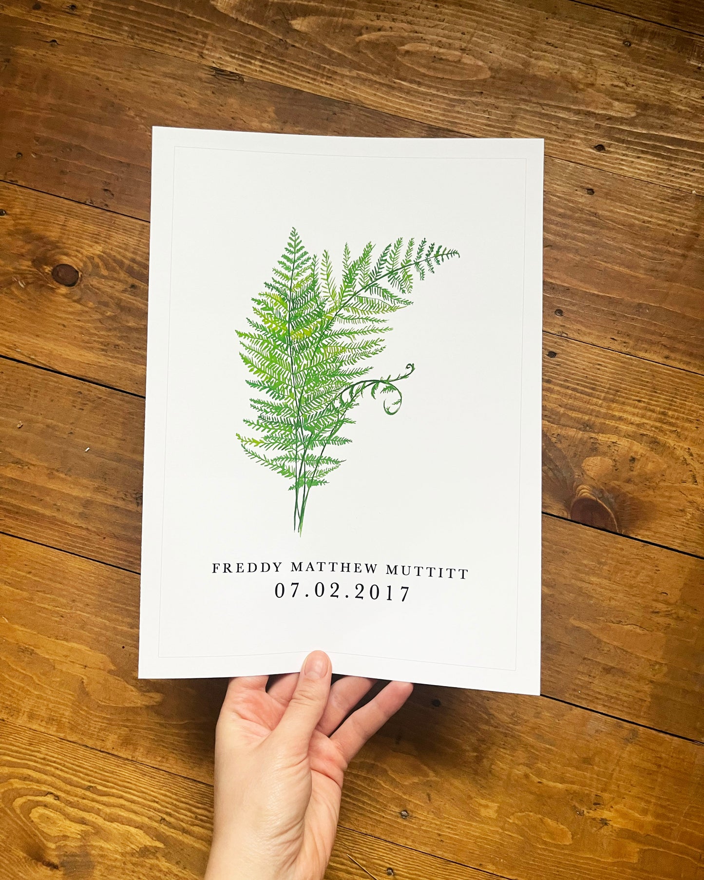 Personalised Woodland Alphabet INITIAL Print