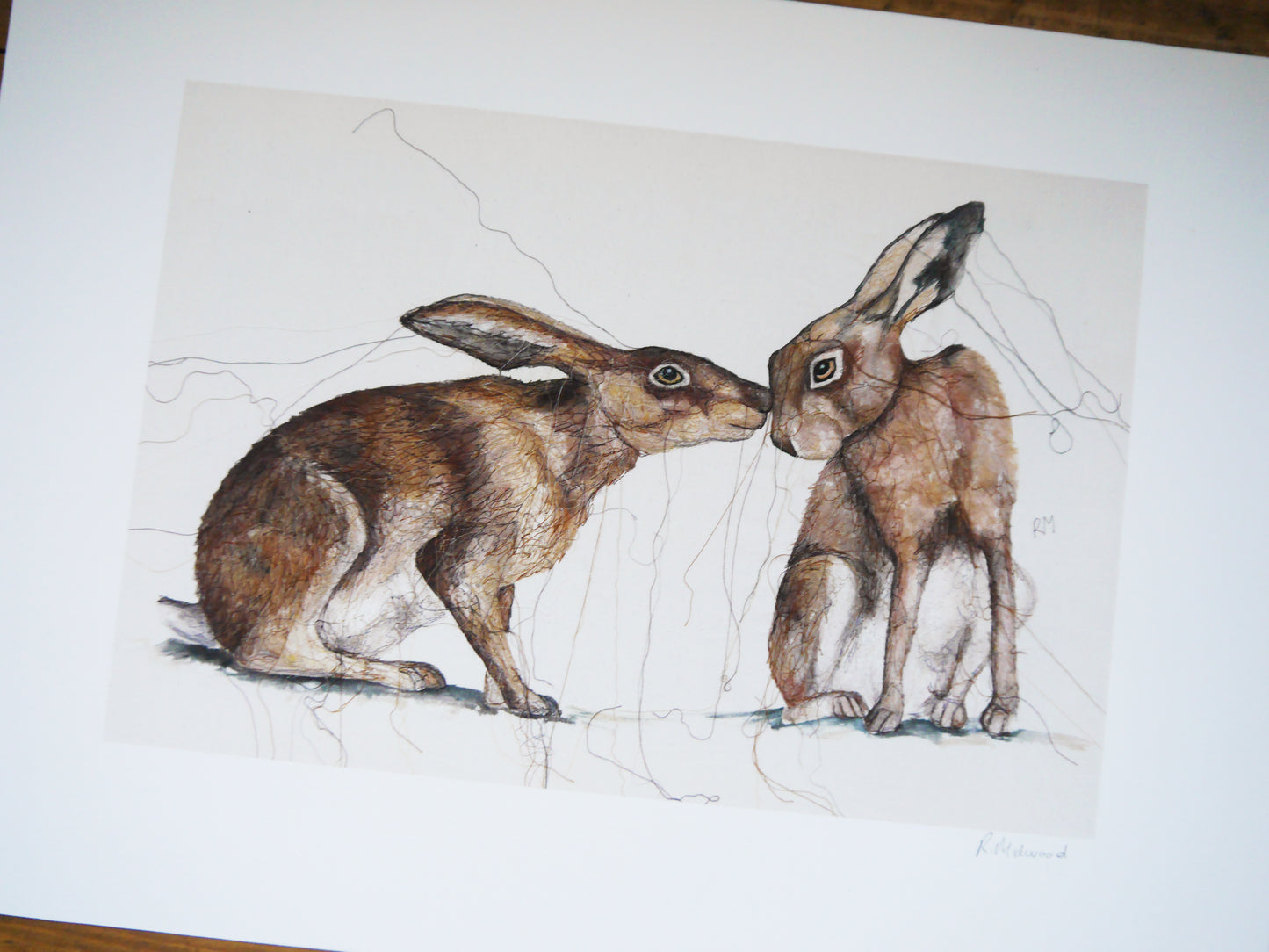 Two Hares Art Print