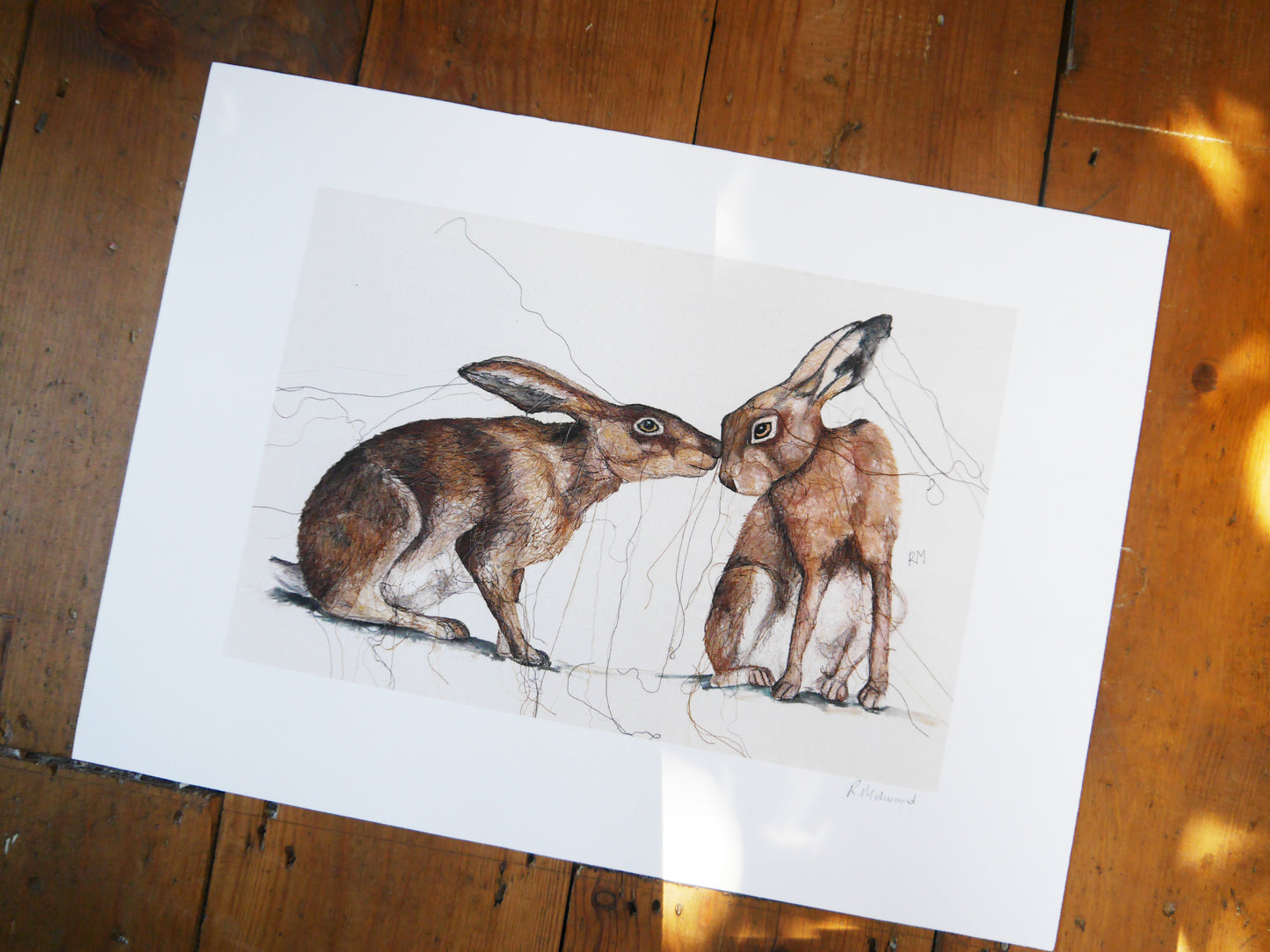 Two Hares Art Print