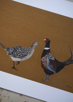 Mr & Mrs Pheasant Art Print