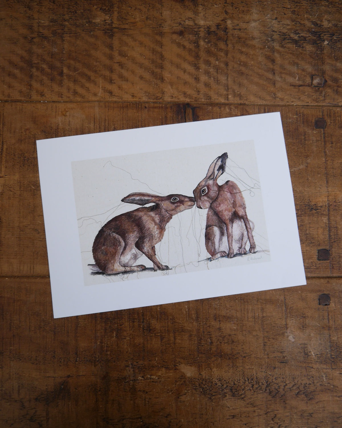 Two Hares Art Print