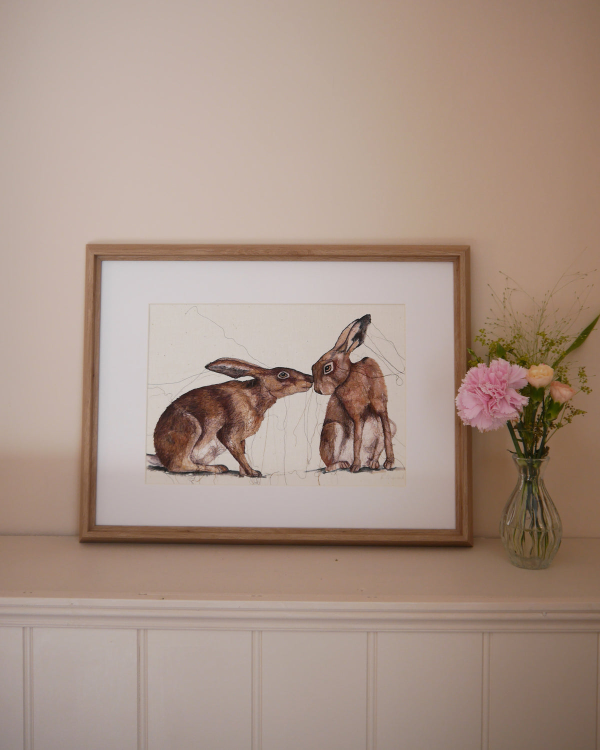 Two Hares Art Print