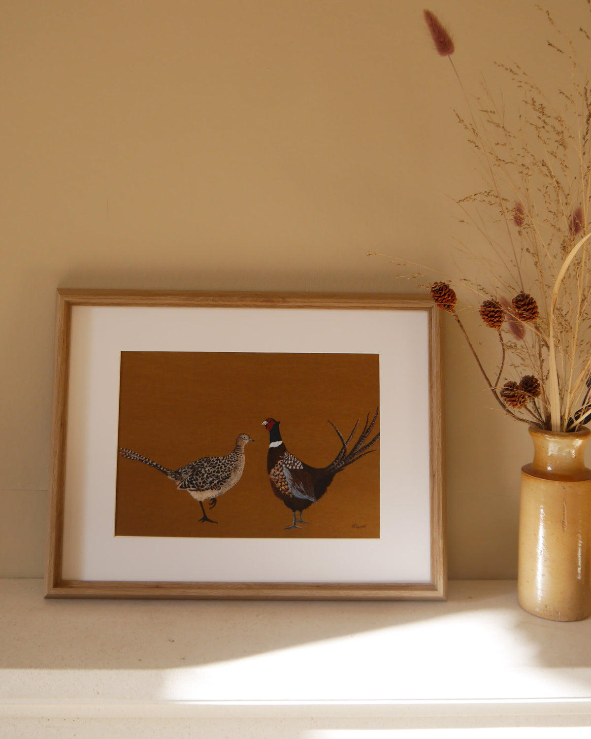 Mr & Mrs Pheasant Art Print