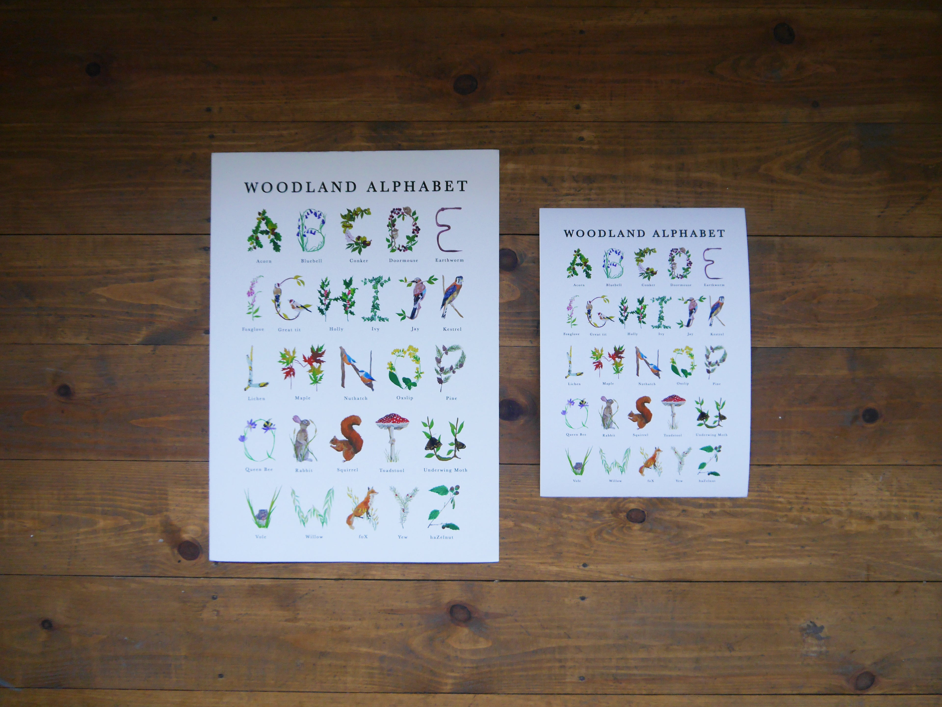 Woodland Alphabet Print