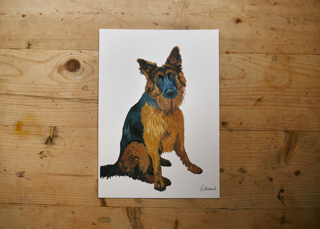 Alsatian Dog Print