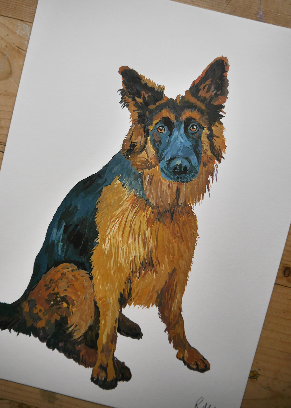 Alsatian Dog Print