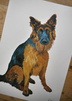 Alsatian Dog Print