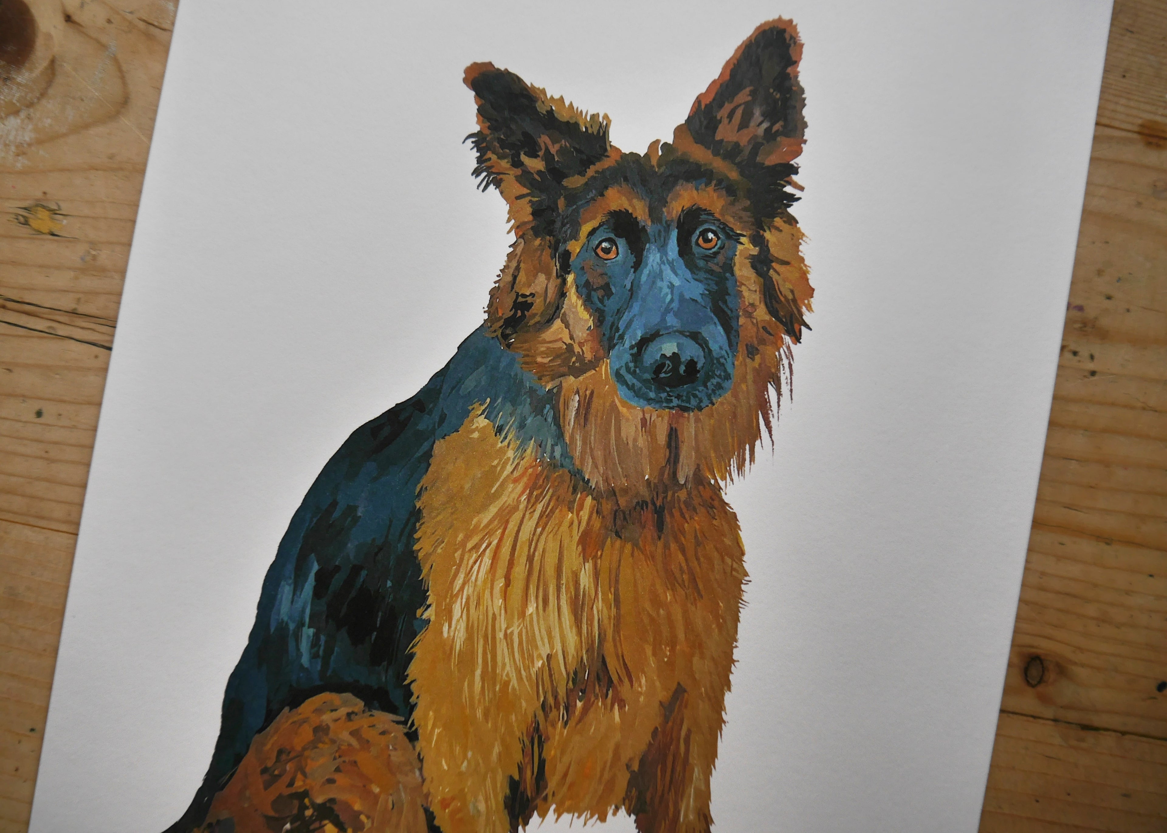 Alsatian Dog Print