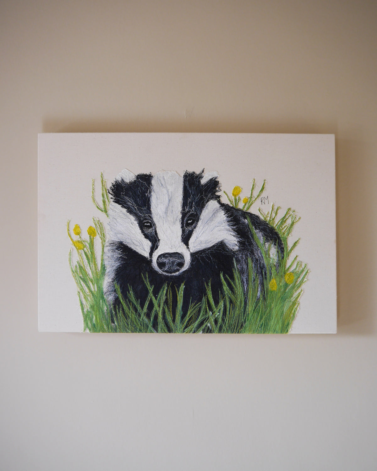 Badger Embroidered Canvas