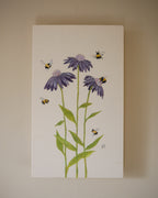 Bees on Blooms Embroidered Canvas