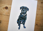 Black Labrador Dog Print