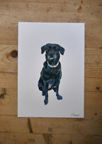 Black Labrador Dog Print