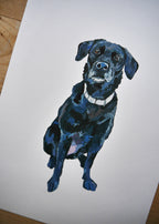 Black Labrador Dog Print
