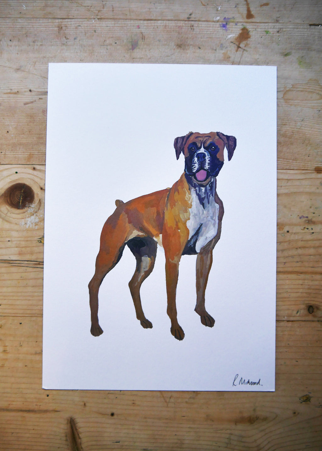 Boxer Dog Print