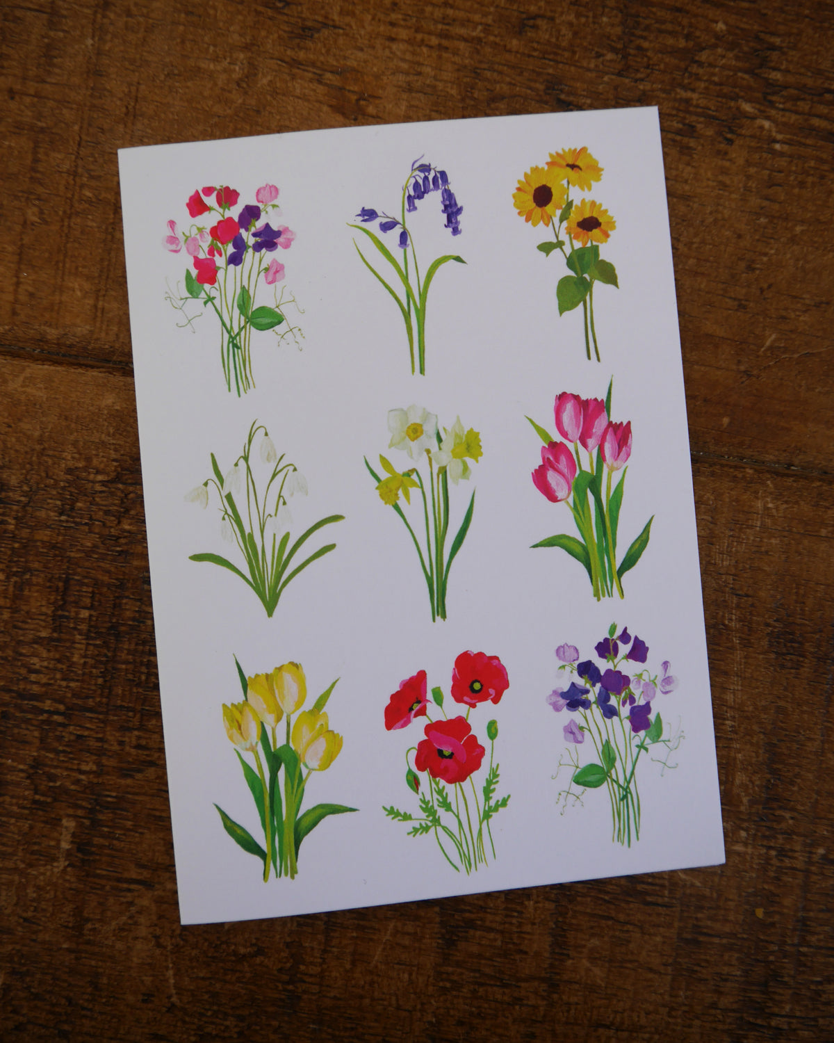 British Blooms Greetings Card