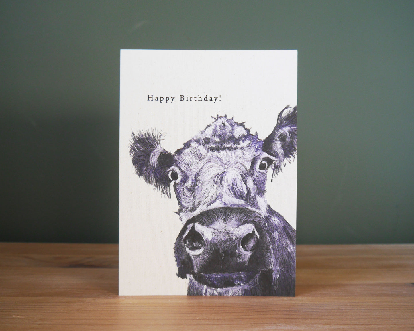 Happy Birthday Cow Greetings Card