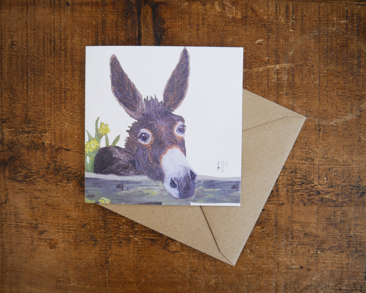 Donkey Greetings Card