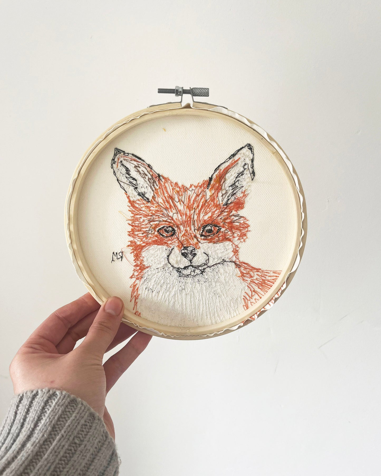 Fox Embroidery Hoop Picture