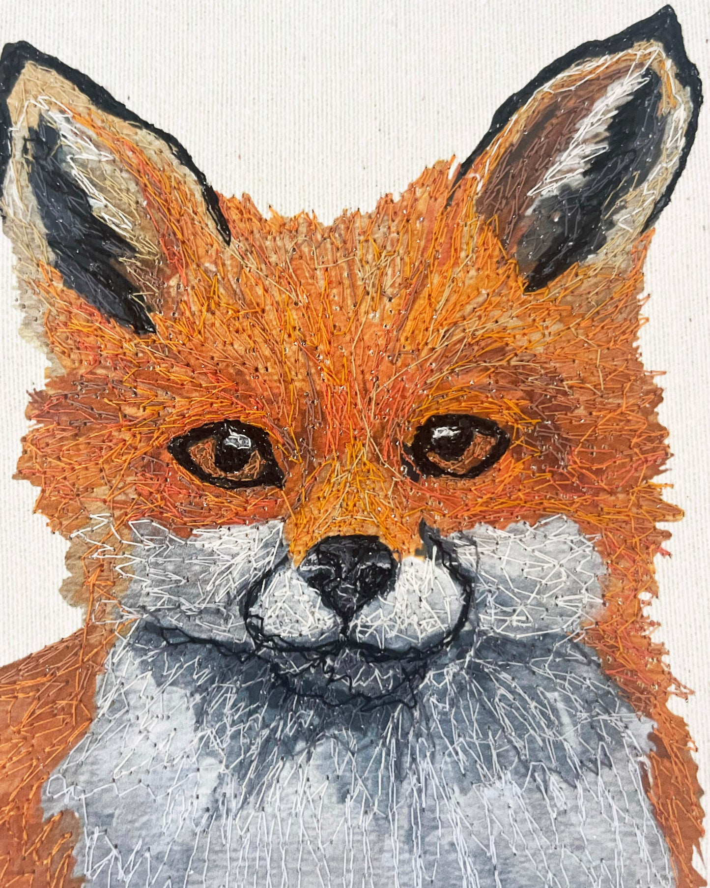 Fox Embroidery Hoop Picture