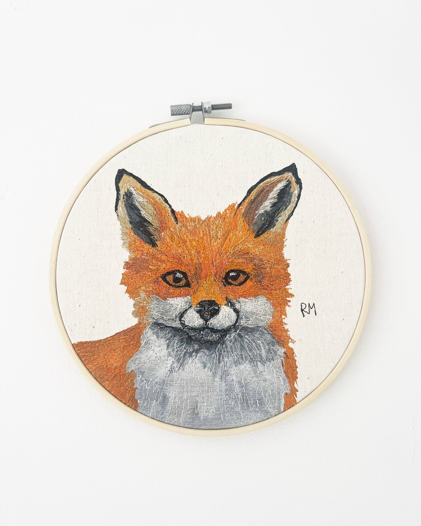 Fox Embroidery Hoop Picture