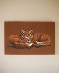 Sleeping Foxes Embroidered Canvas
