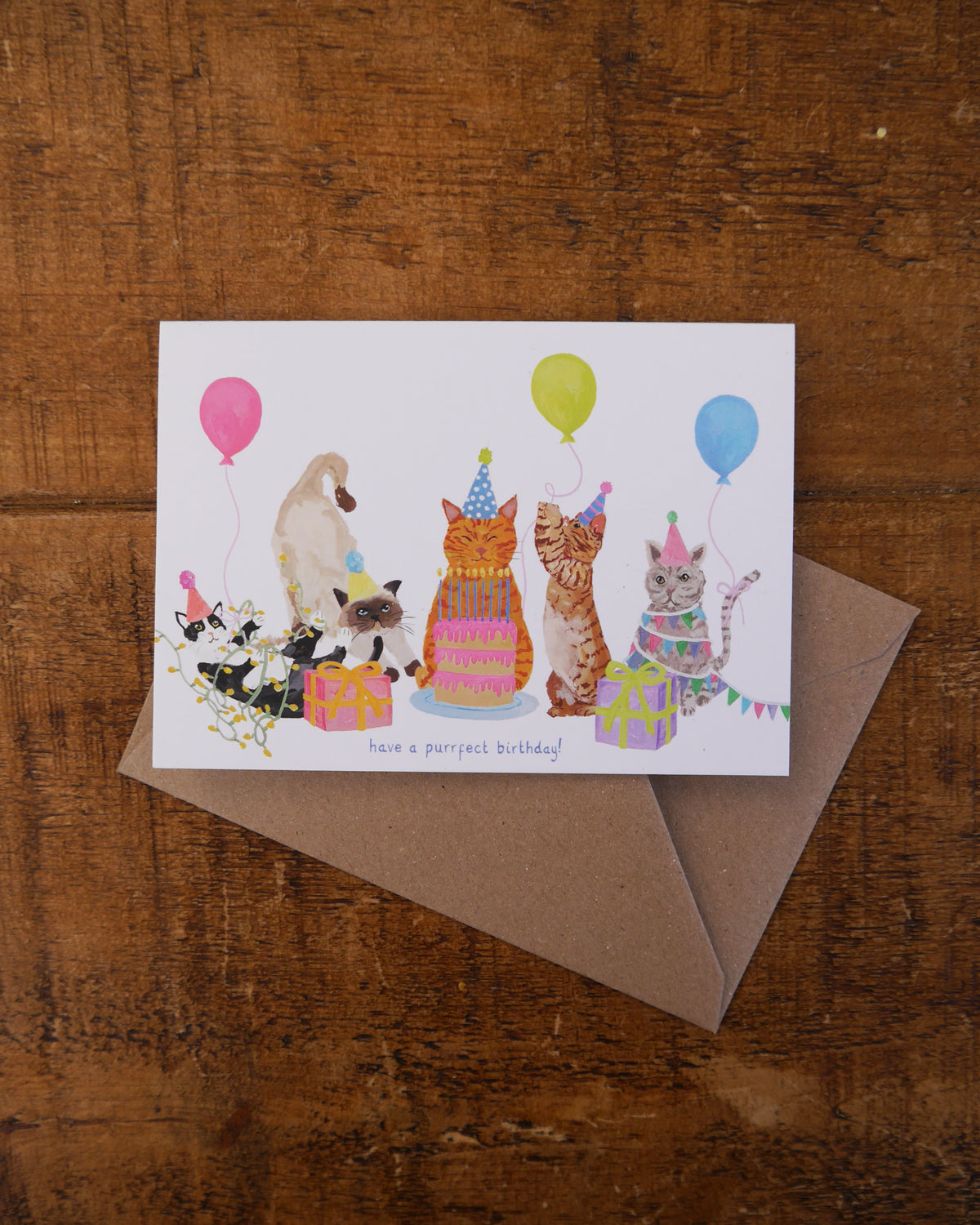 Cat Birthday Greetings Card