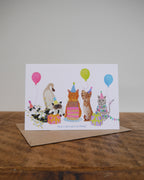 Cat Birthday Greetings Card