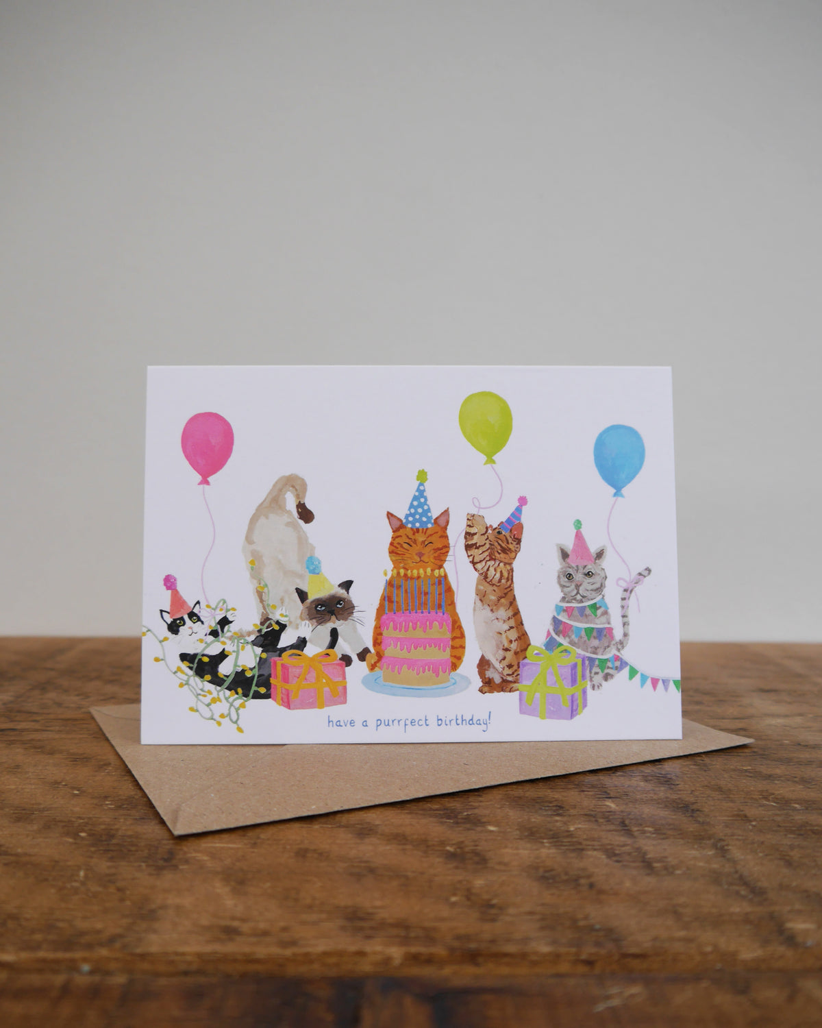 Cat Birthday Greetings Card