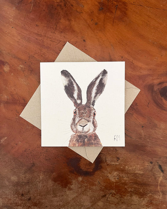 Hare Greetings Card