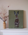 Hare Embroidered Canvas