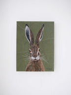 *SOLD* Hare Embroidered Canvas