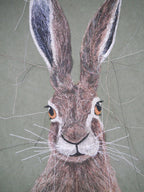 *SOLD* Hare Embroidered Canvas