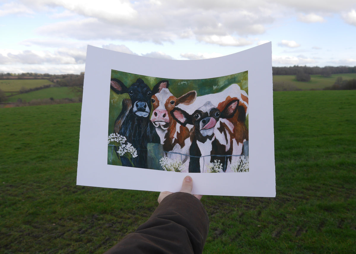Herd of Cows Art Print