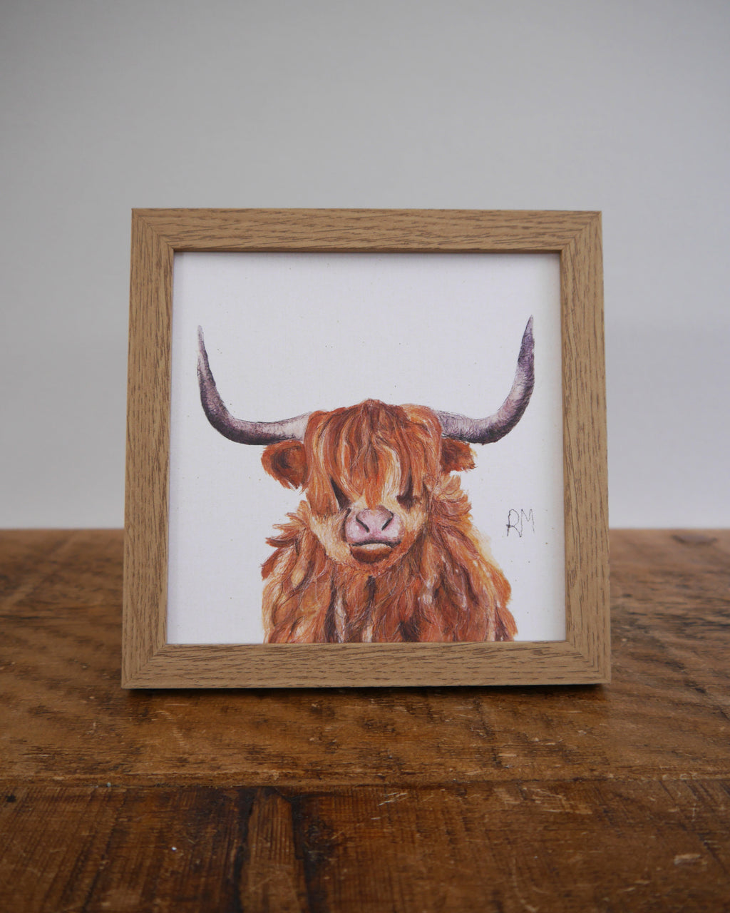 Highland Cow Small Framed Print