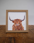 Highland Cow Small Framed Print