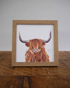 Highland Cow Small Framed Print