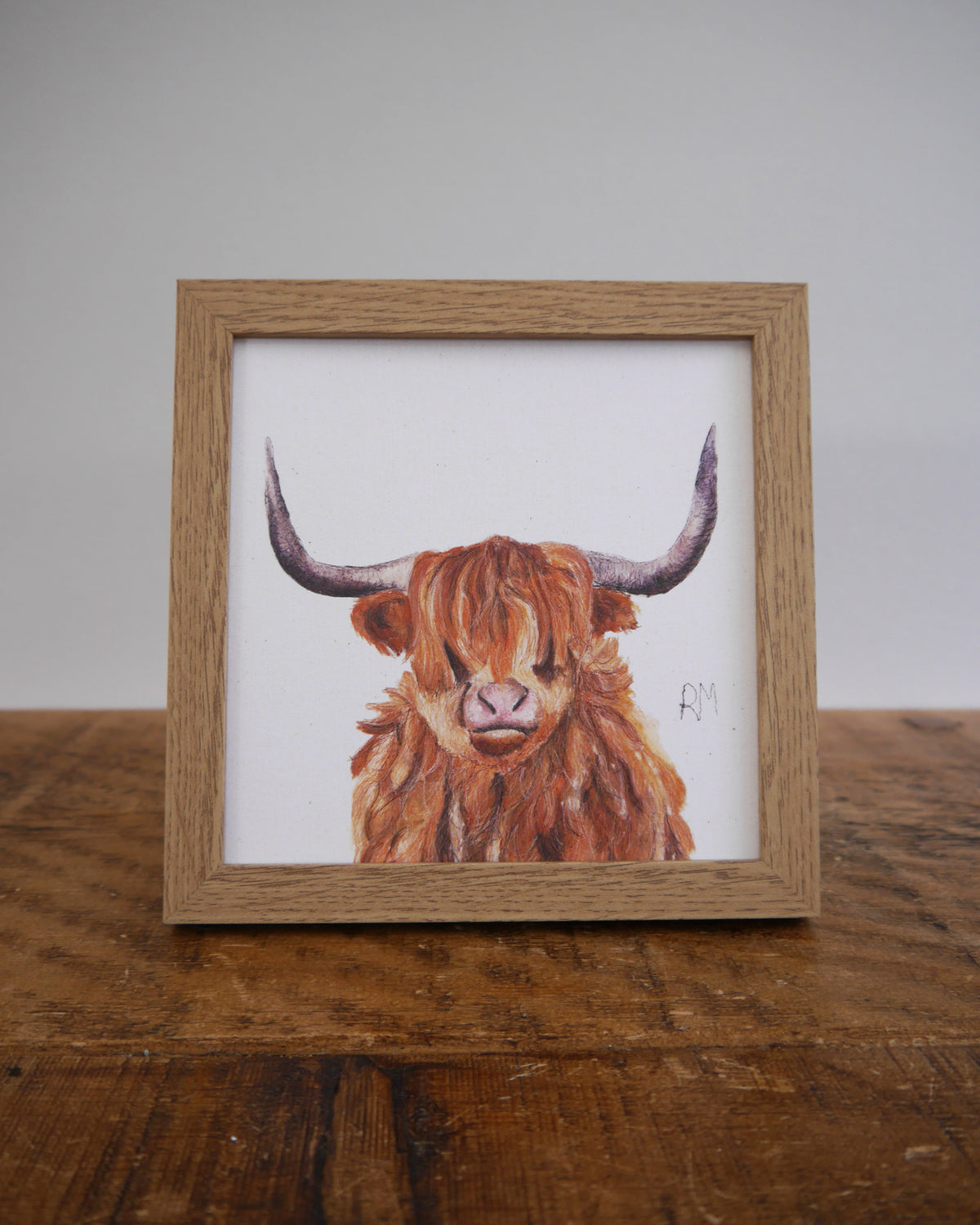 Highland Cow Small Framed Print