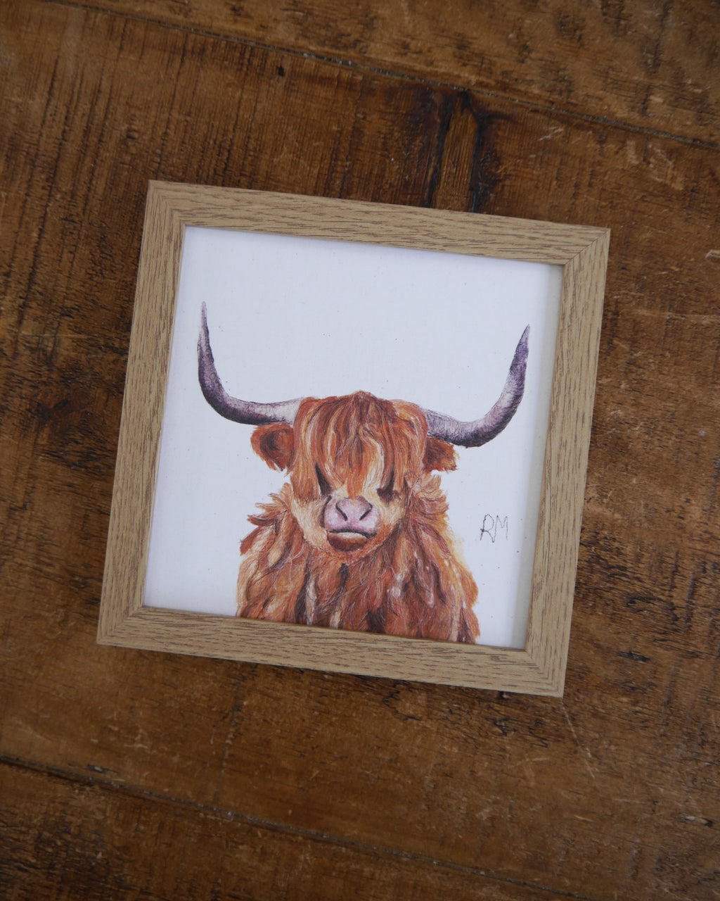 Highland Cow Small Framed Print