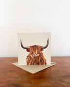 Highland Cow Greetings Card