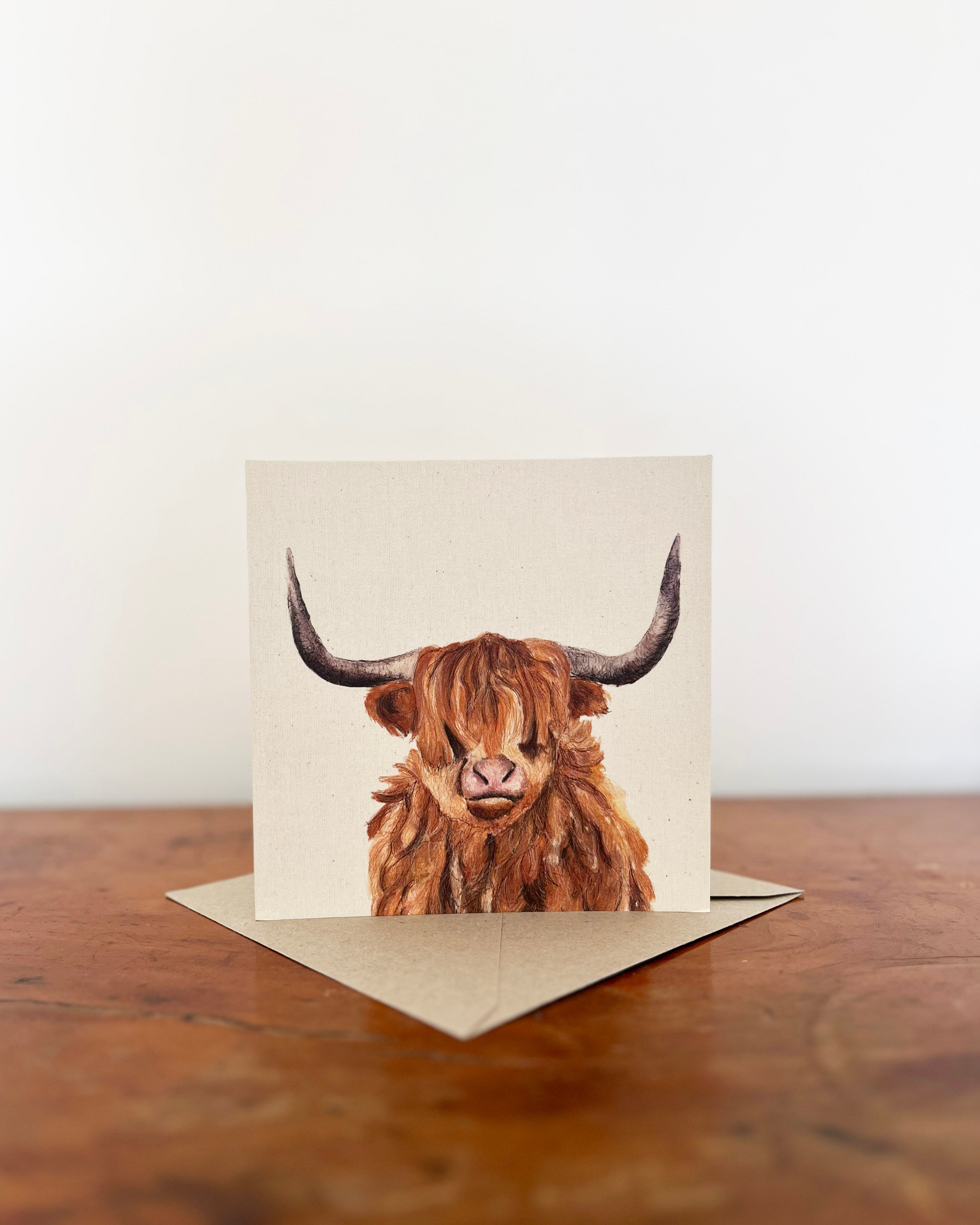 Highland Cow Greetings Card