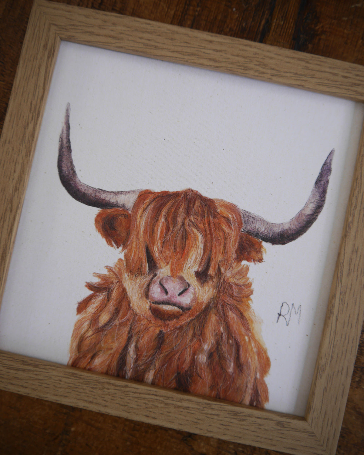 Highland Cow Small Framed Print