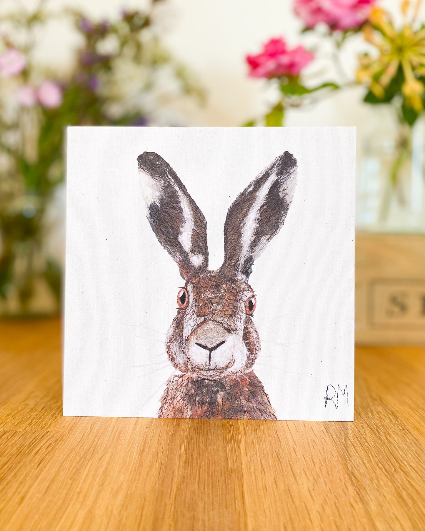 Hare Greetings Card