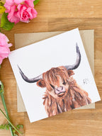Highland Cow Greetings Card