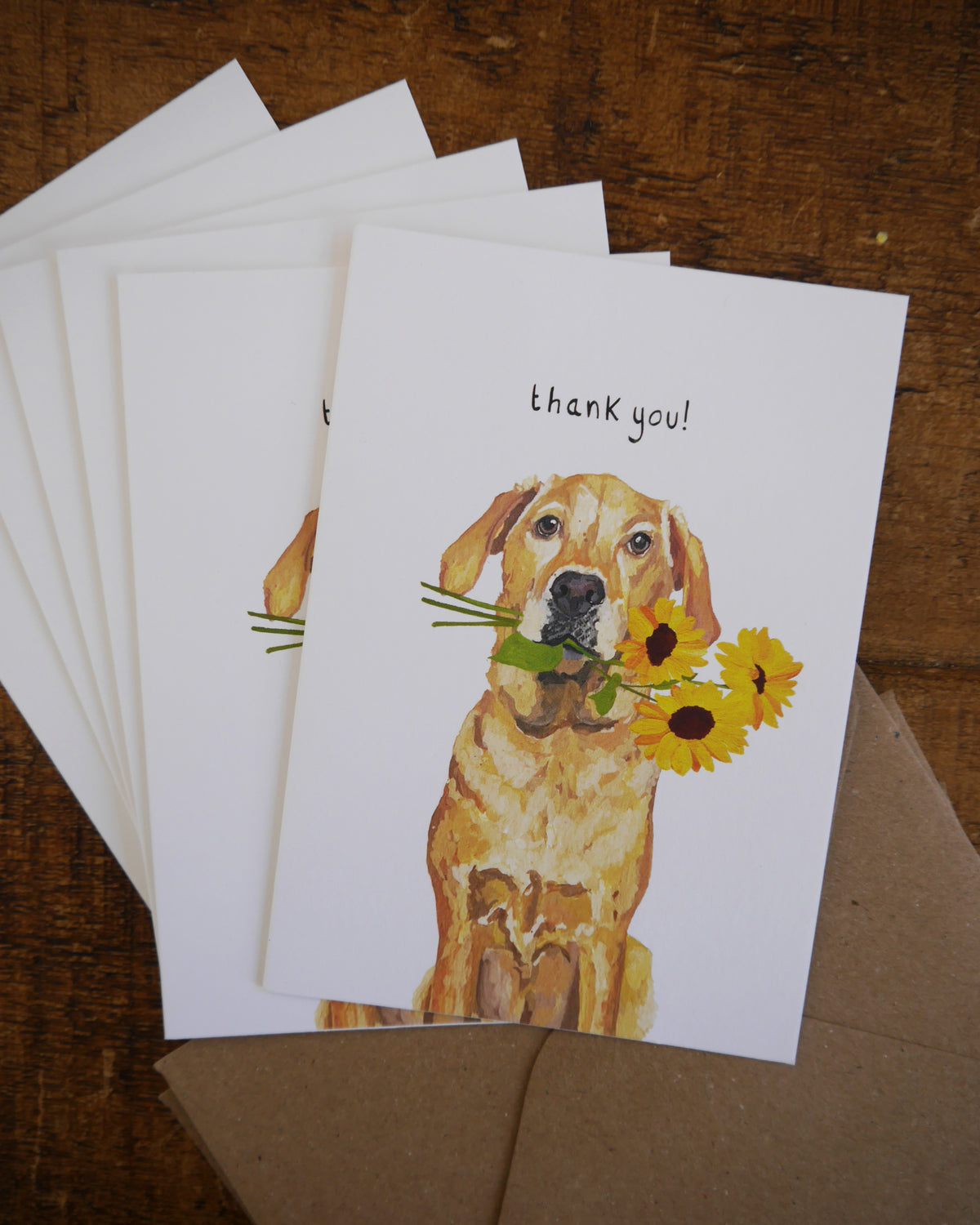Labrador Thank you Greetings Card Pack