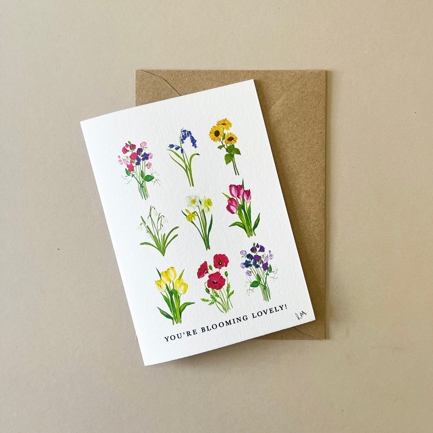 Floral Phrases Greetings Card Pack