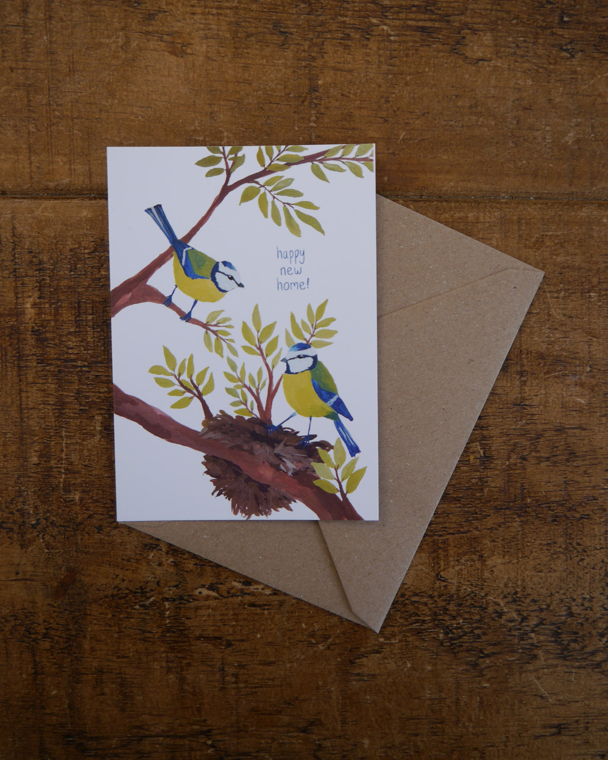New Home Bluetit Greetings Card