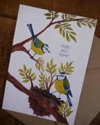New Home Bluetit Greetings Card