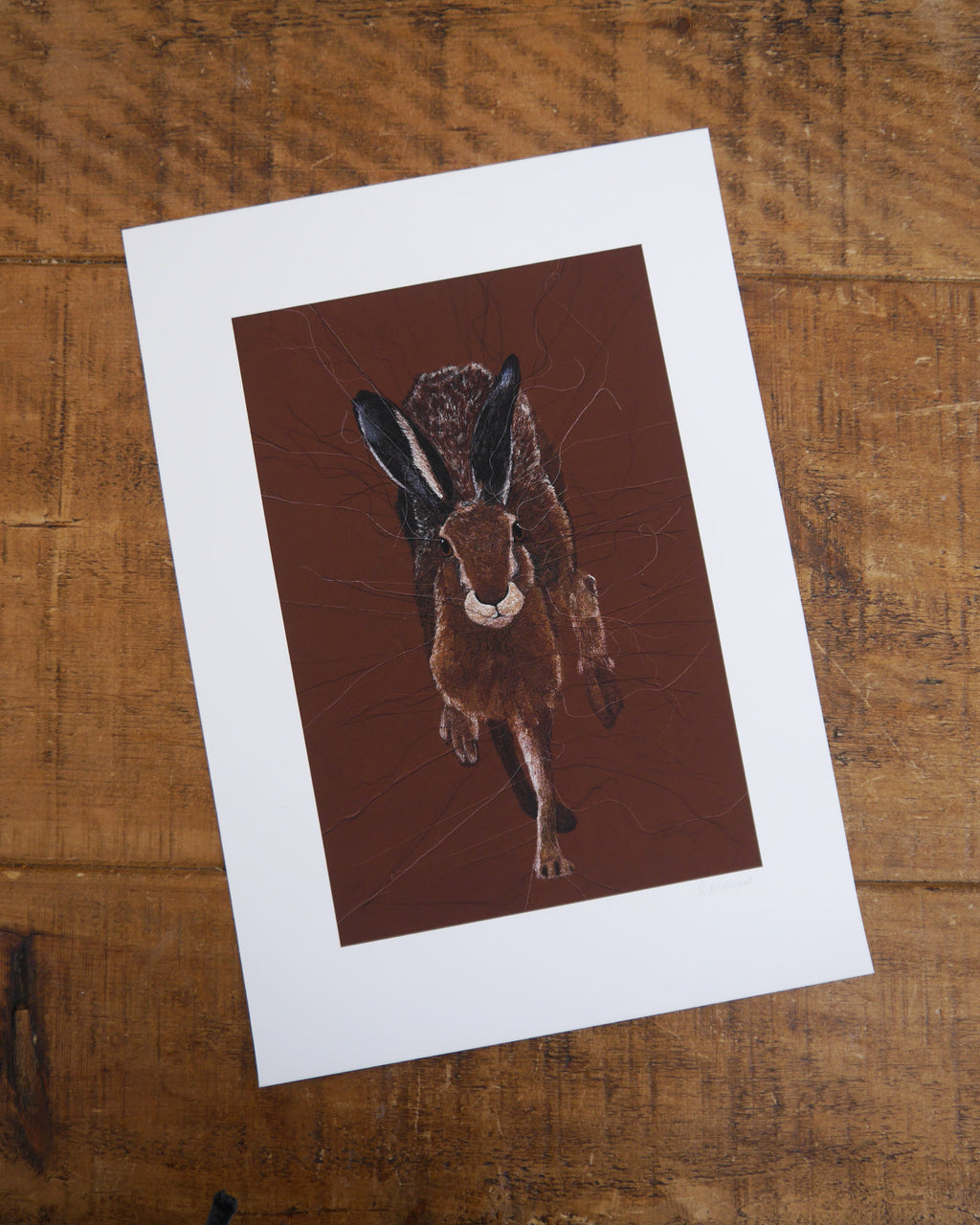 Running Hare Art Print