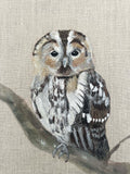 *SOLD* Barn Owl Embroidered Canvas