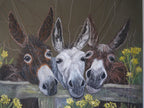 Donkey's Embroidered Canvas